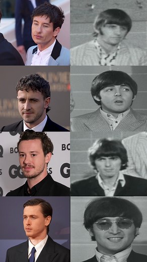 32K views · 101 reactions | Paul Mescal, Harris Dickinson, Joseph Quinn, and Barry Keoghan are coming together for the highly anticipated #Beatles biopics. Director Sam Mendes revealed at CinemaCon in Vegas that the four feature films will be expected to release April 2028, one for each of the band members. | Access | Facebook