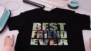 53K views · 2K reactions | Best Friend Ever. Sublimation Paper + White Glitter HTV Vinyl +100% Cotton T-shirt. Share Beautiful Moments on T-shirts. #cricuttips #cricuttricks #cricut #cricutmade #cricutprojects #customtshirt #gifts #sublimationprint #sublimation #htvronteasypress #heatpress #handmade #smallbusiness #vinyltransfer #momlife #diyideas #silhouettecameo #makersgonnamake #makersofinstagram #personalizedgifts | HTVRONT | Facebook