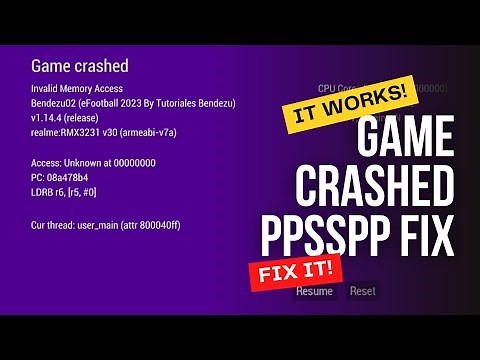 PPSSPP GAME CRASH FIX! | #ppsspp