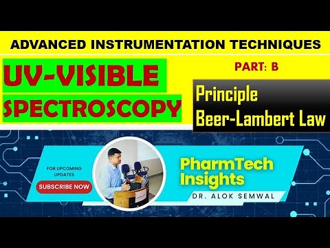 Principles of UV-VISIBLE Spectroscopy || A detailed lecture on Beer-Lambert law