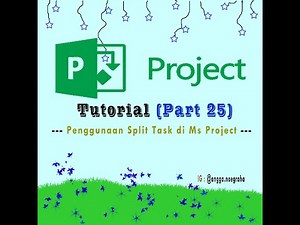 Ms Project #25 - Using Split Task in Ms Project