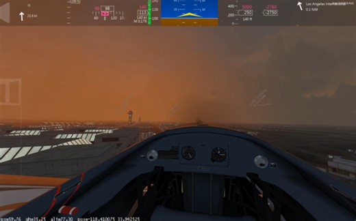 驾驶Extra 330LX双座特技飞机在洛杉矶国际机场特技飞行