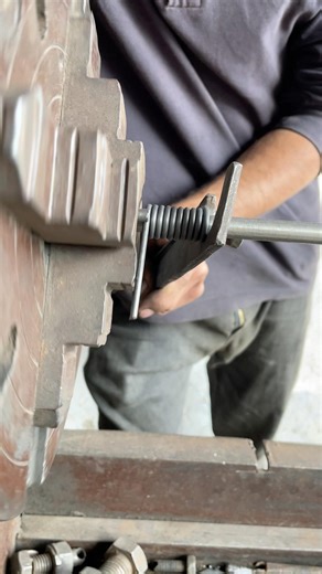 Making a Car Brake Hardware Spring on Lathe Machine | Handmade Sample Spring #youtubeshorts