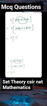Set theory for csir net mathematics #settheory #csirnetmaths #settheory #shorts