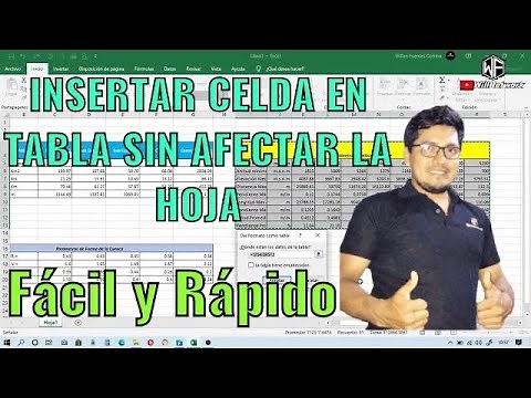 INSERTAR CELDA EN TABLA DE EXCEL SIN AFECTAR TODA LA HOJA CONFIGURAR TABLA DAR FORMATO | WillNetwork