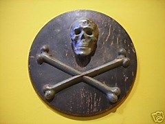 Antique Odd Fellows skull and bones plaque