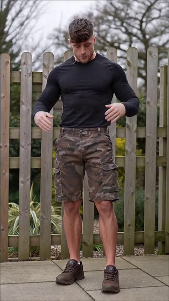 Adventure ready 🏞️💪 Men’s camo cargo shorts—durable, comfy & loaded with pockets for all your essentials! #MensStyle #CargoShorts #OutdoorGear #FunctionalFashion #tiktokfindsph