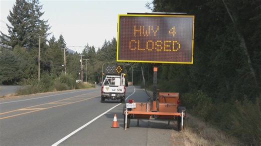 Stretch of Highway 4 closed for repairs