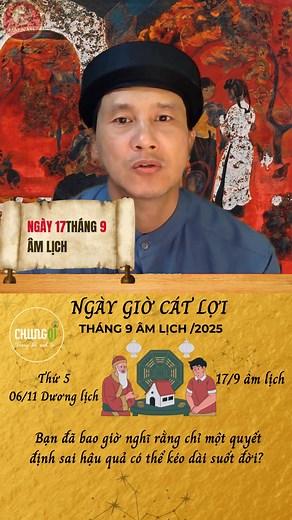 📅 Thứ Năm, ngày 06/11 (Âm lịch: Kỷ Mão, 17/9) – Ngày cát lành, thuận lợi để khởi sự việc lớn hotline: 0936.713.315 & 0979340666 #phongthuydainam #tuvanphongthuy #phongthuykhoahoc #phongthuycohoc#chungqi#xemngay#xemngaytot Hãy để chúng tôi đồng hành cùng bạn trong hành trình tạo dựng một không gian sống tràn đầy năng lượng tích cực! 🌈 | Thầy Chung Phong Thủy