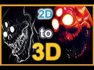 From 2D Sketch to 3D Creature | Blender Sculpt Timelapse