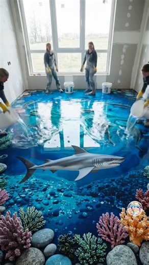 Walking Over SHARKS In My Room 😱 Insane Ocean Epoxy Floor