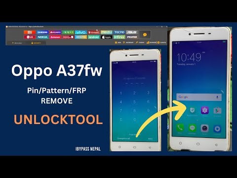 Oppo A37 pin pattern frp remove with unlocktool