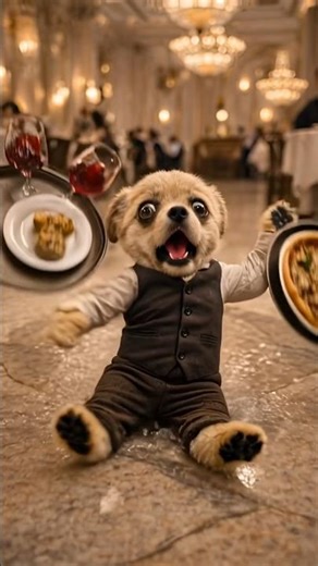 The poor puppy is thrown out of a restaurant 💔🥺can he become successful? #puppyanimation#shortsfeed