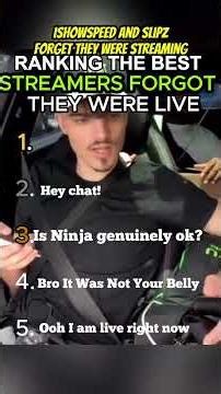 Ranking the best Streamer Forgot they were live