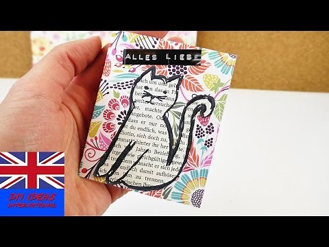 Making a card using an old magazine or newspaper!