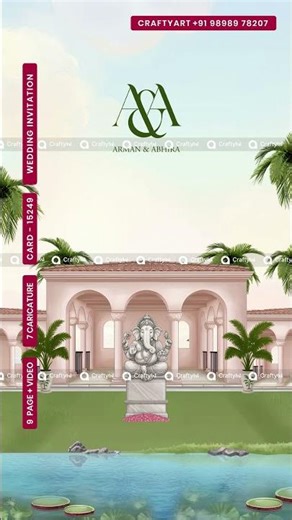 Beautiful Wedding Invitation Video | Digital Wedding Card | Made with Crafty Art