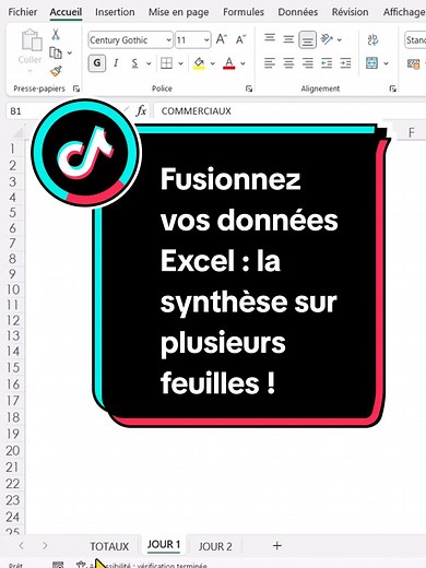 Fusionnez vos données Excel : la synthèse sur plusieurs feuilles !