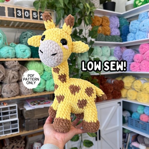 Crochet Giraffe Pattern Low Sew Standing Giraffe Pattern Bundle Amigurumi Cute Safari Zoo Animal Standing Strawberry Giraffe Stuffed Animal - Etsy