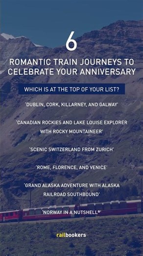 6 Romantic Train Journeys to Celebrate Your Anniversary