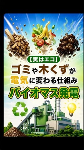 A system that converts discarded materials into electricity: Biomass power generation