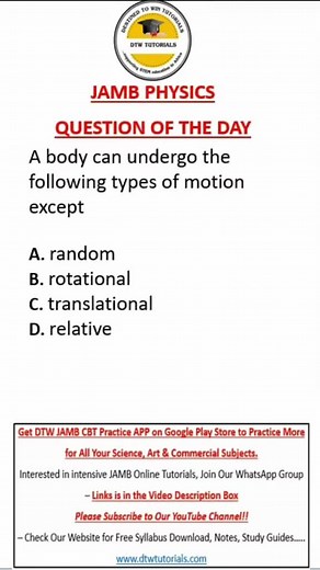 Understanding Motion Types for JAMB Physics Exam