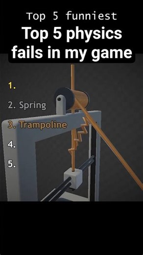 Top 5 physics fails in my game #gamedev #fails