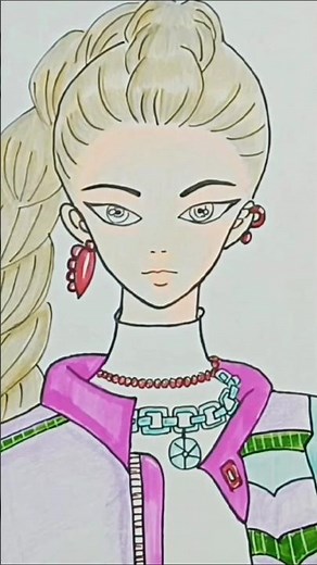 DIY 케이팝 데몬 헌터스 루미 랜덤 색칠 만들기 #drawing #종이 공예