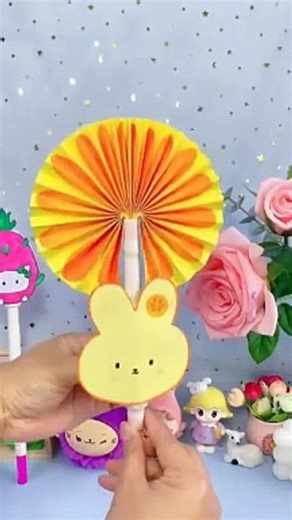 How to make a DIY Stretchable Fruit Paper Fan ✨