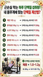 근손실 막는 하루 단백질 섭취량! 내 몸무게에 맞는 단백질 계산법? 🥚✨ #정보#단백질섭취량 #근손실예방 #시니어 #노후행복