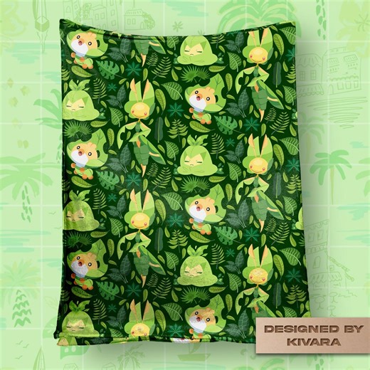 Sewaddle Evolution Blanket - Adorable Grass Bug Anime Home Decor - Vacation Bedding Gifts - Etsy