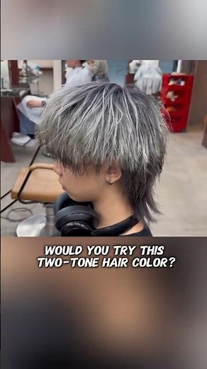 Trending Hair Color for Men 2025 | Silver and Black Gradient Look #SilverHair #MensHairColor