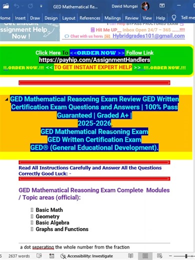 GED Mathematical Reasoning Exam Review GED Written Certification Exam Questions and Answers.. . >…..>……>>>>>.>>>>>>>>>> 🎓Need This #Exam_Help #Studyguide Or ✍ #Need_Writing_Help? 🎓We've Got You Covered….! 🌟 Welcome to 📚 Your Assignment Handlers, 🎓Unlock Your Academic Success! 🌟 Visit My Website🌟Click... ✅ [
