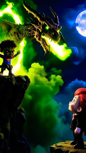 Zombie Dragon vs Vampire Boy! 🧛🐉 #shorts #vampire #zombie