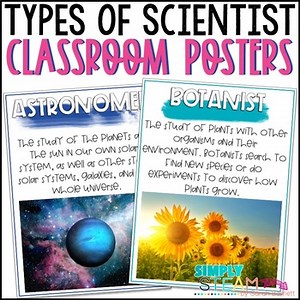 Kinds of Scientist Posters and Printables Science Classroom Decor