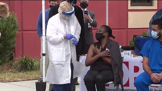 74K views · 803 reactions | The first Georgians are officially vaccinated. These nurses received the shot in Savannah today. It should be in metro Atlanta by the end of the week. Here's the latest >> 2wsb.tv/CovidVaccine | WSB-TV | Facebook