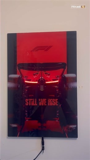 Premium Acrylic "F1" Photo Frame Featuring LED Neon Effects.