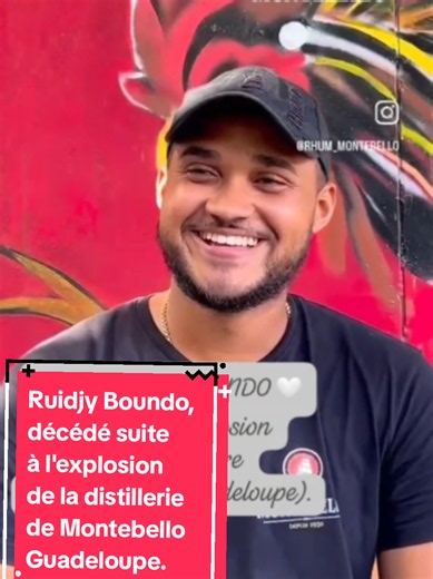 GUADELOUPE Ruidjy Boundo, directeur de la production, recherche et développement, décédé suite à l'explosion de la chaudière de la distillerie de Montebello Petit-Bourg. #montebello #pourtoi #ruidgyboundo #guadeloupe #virale