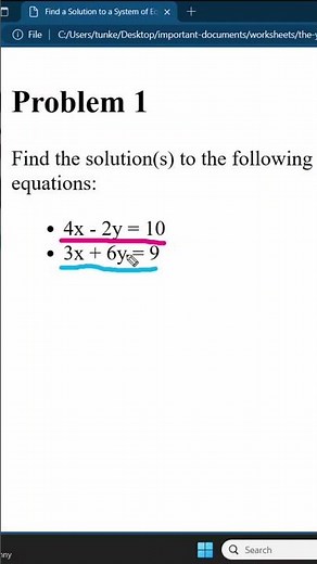 Desmos Solve a System of Equations #maths #math #mathematics #education #algebra #desmos