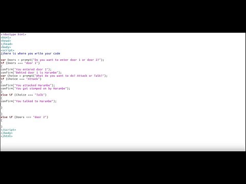 How to make a text based game in javascript (There is a newer tutorial on my channel)