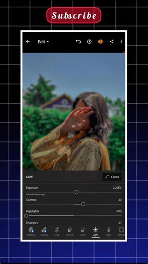 Lightroom Mobile Easy Tutorial 😍🍃 #lightroommobile #photoediting #shorts