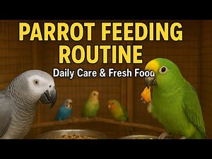 Parrot Feeding Routine in My Open Aviary | Daily Care & Fresh Food