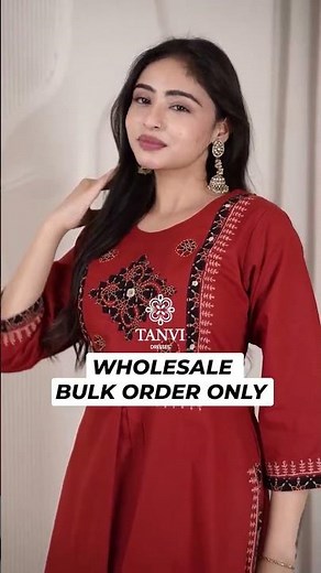 Elegant Red Anarkali Kurta Set for Women | Embroidered Festive Wear Kurti | Party & Wedding Outfit