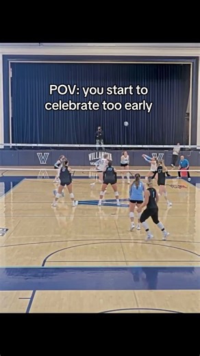 Celebrating Early: A Volleyball Moment