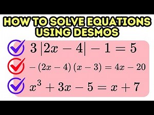 Graphical Method of Solving Equations(Using Desmos)