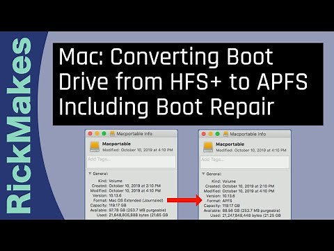 Mac: Converting Boot Drive from HFS+ to APFS Including Boot Repair