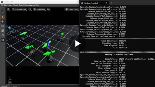 Unitree A1 robot learns to walk with NVIDIA Isaac Lab and Isaac Sim | Elad Giladi posted on the topic | LinkedIn