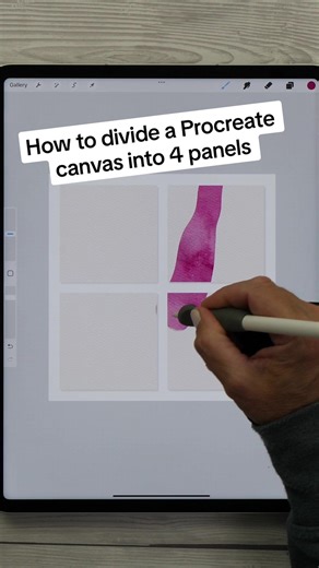 How to Divide a Canvas into 4 Panels in Procreate