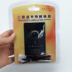 New Line Output Converter Car Audio Amp 2 Channel RCA with Short Protection