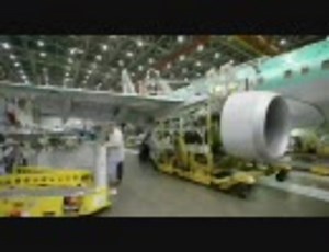 ボーイング社工場　旅客機組み立てライン