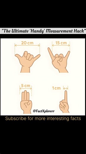 "No Ruler? No Problem! 🖐️ How to Measure with Your Hands"#shorts